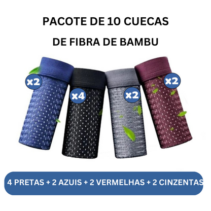 BOXERS DE FIBRA DE BAMBU - PARA CONFORTO DURANTE TODO O DIA