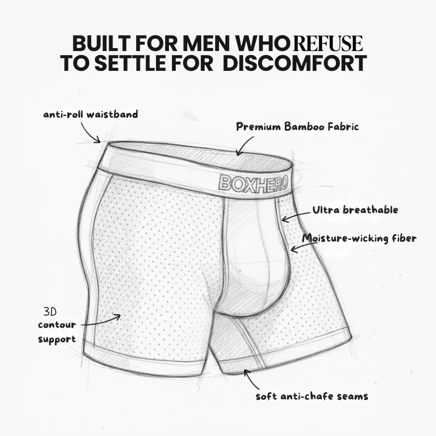 BOXER EN FIBRE DE BAMBOU - POUR UN CONFORT TOUTE LA JOURNÉE