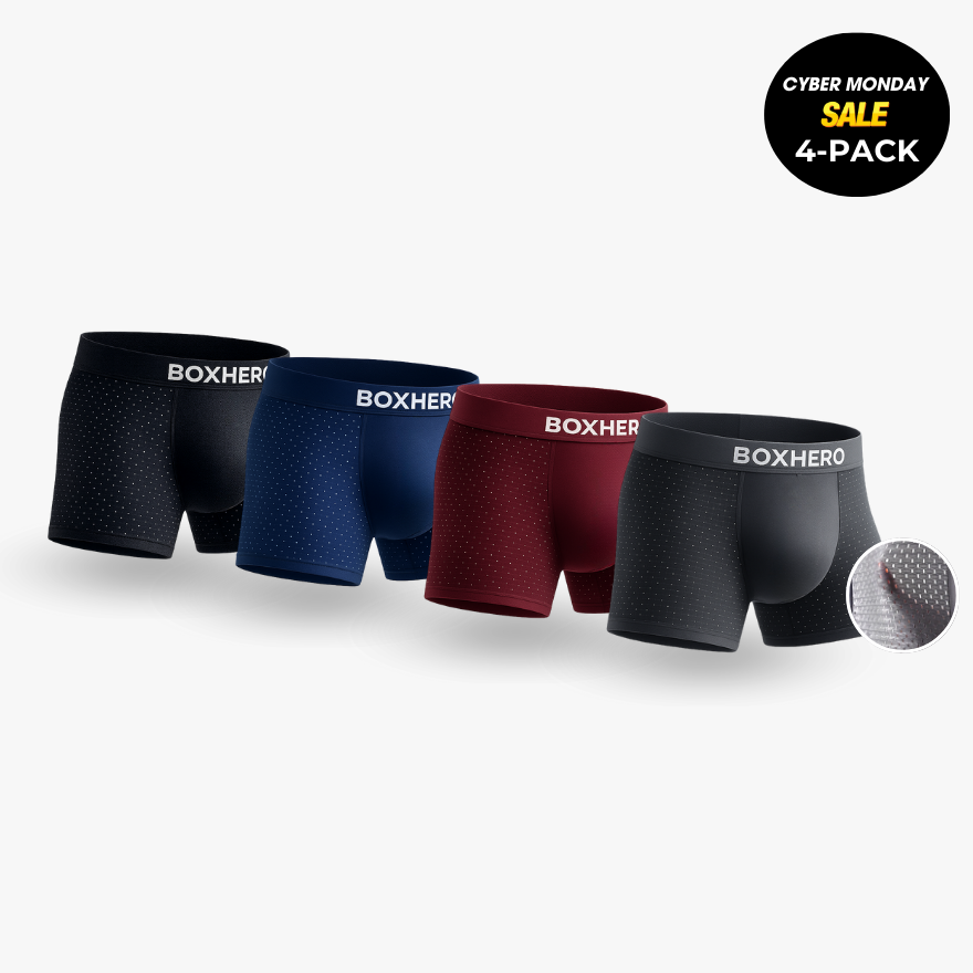 4-Pack - PREMIUM BAMBOO FIBRE BOXER SHORTS