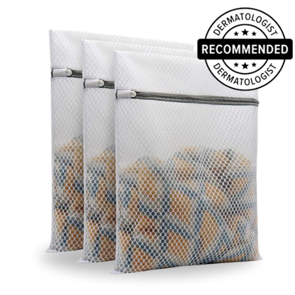 Pack de protection - 3x sacs de lavage durables de qualité supérieure pour fibre de bambou + garantie prolongée de 24 mois