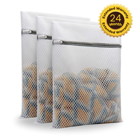 Pack de Protection - 3x Sacs de Lavage Premium Durables pour Fibres de Bambou + Garantie Prolongée de 24 Mois