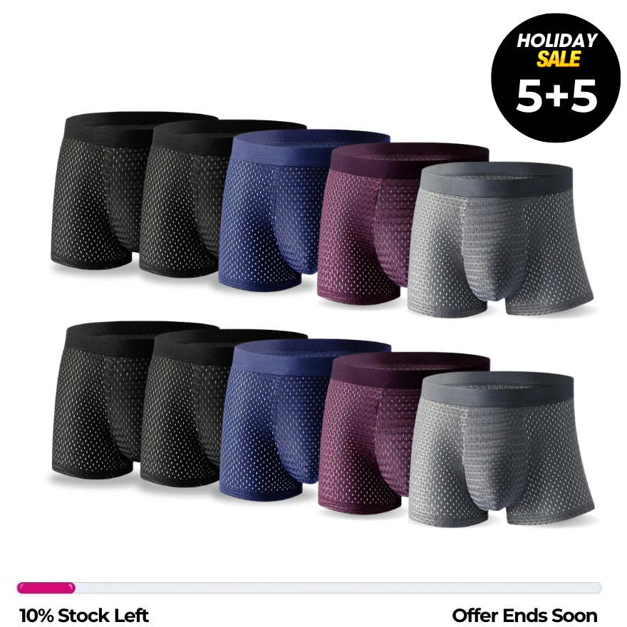 BAMBOO FIBRE BOXER BRIEFS - FOR ALL-DAY COMFORT