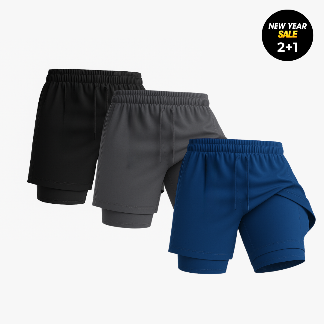 Boxhero 3-in-1 Quick-Dry Swim Trunks with Compression Liner