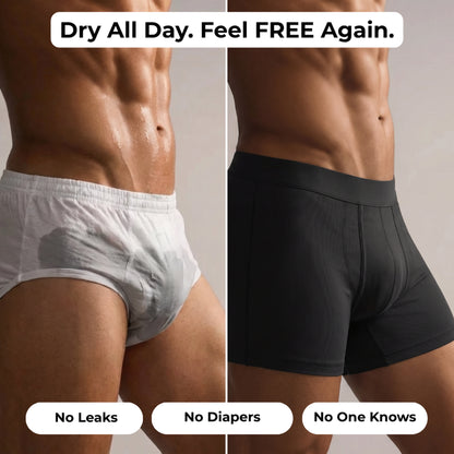 Finally — Boxers That Keep You Dry All Day. No Pads. No Diapers. No One Knows.